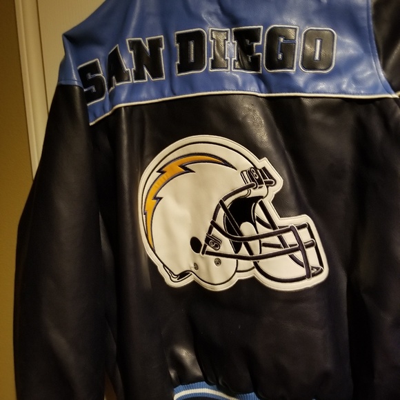 SAN DIEGO CHARGERS LEATHER JACKET - Picture 2 of 2